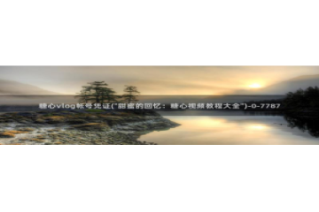 糖心vlog书签：糖心vlog帐号凭证(\